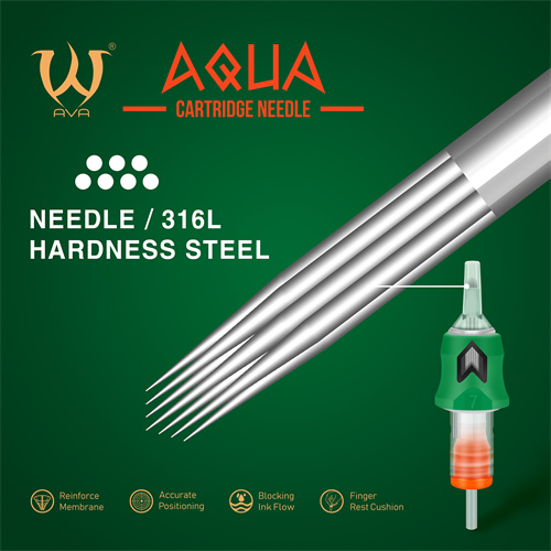 AVA AQUA Cartridge needles with Silcone cover 12 (0.35mm) CM/RM